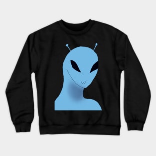 Funny Blue Alien Crewneck Sweatshirt